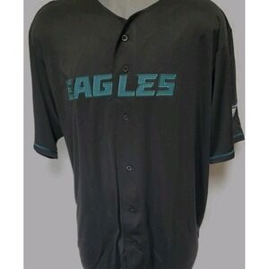 Mens Fanatics Philadelphia Eagles NFL Jalen Hurts Button Up  Baseball Jersey